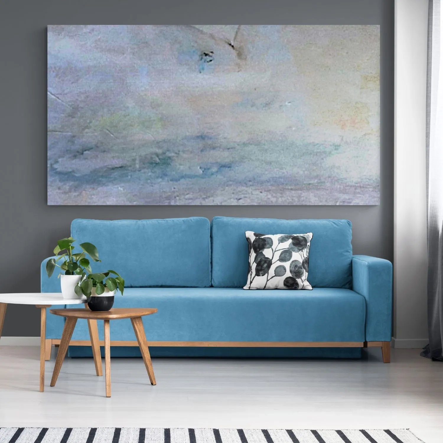Mystical Clouds hanging in a furnished room