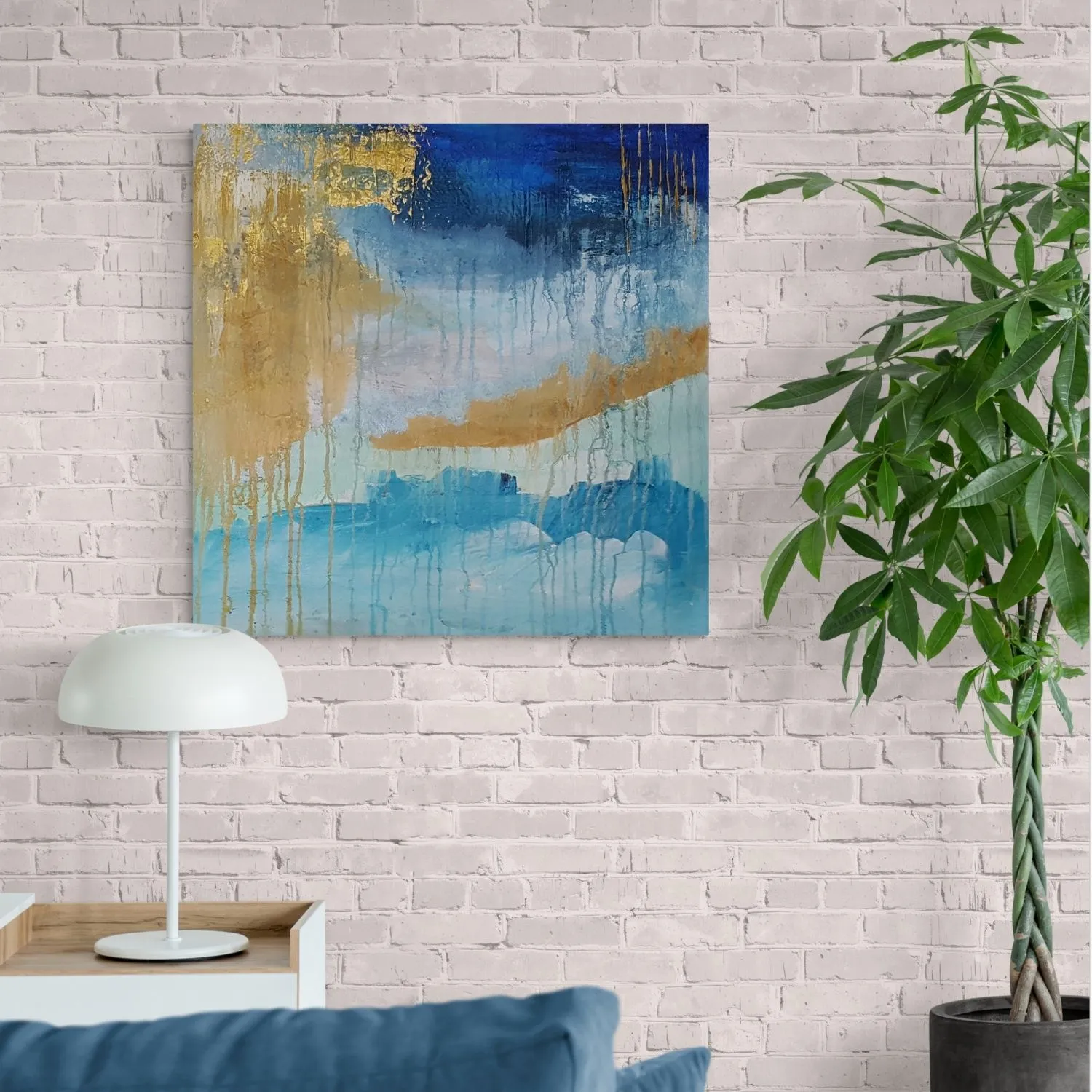 Stormy Clouds hanging in a furnished room
