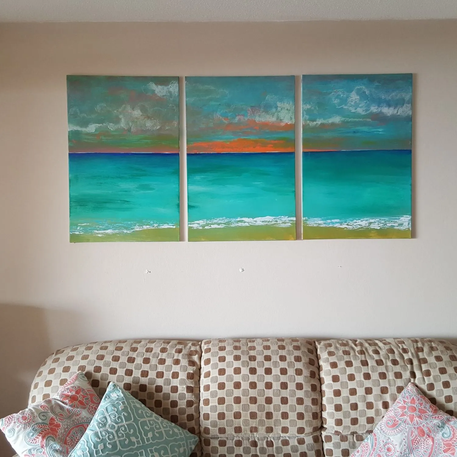 The Storm is Over hanging in a furnished room