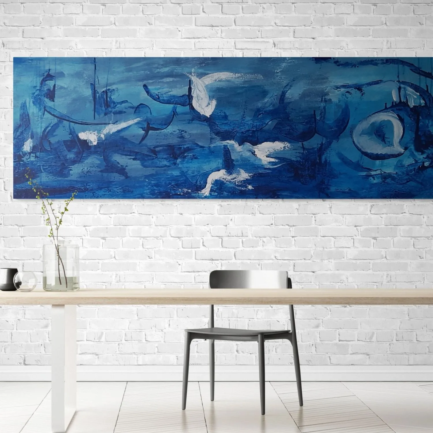 Deep in the Ocean hanging in a furnished room