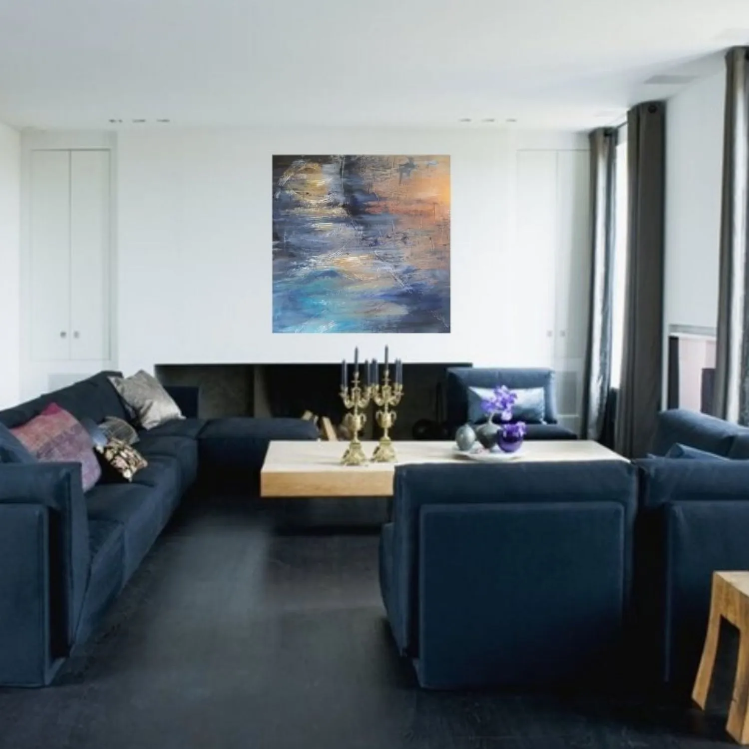 Sunrise hanging in a furnished room